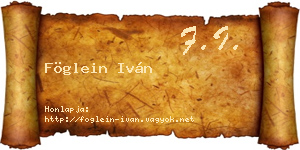 Föglein Iván névjegykártya